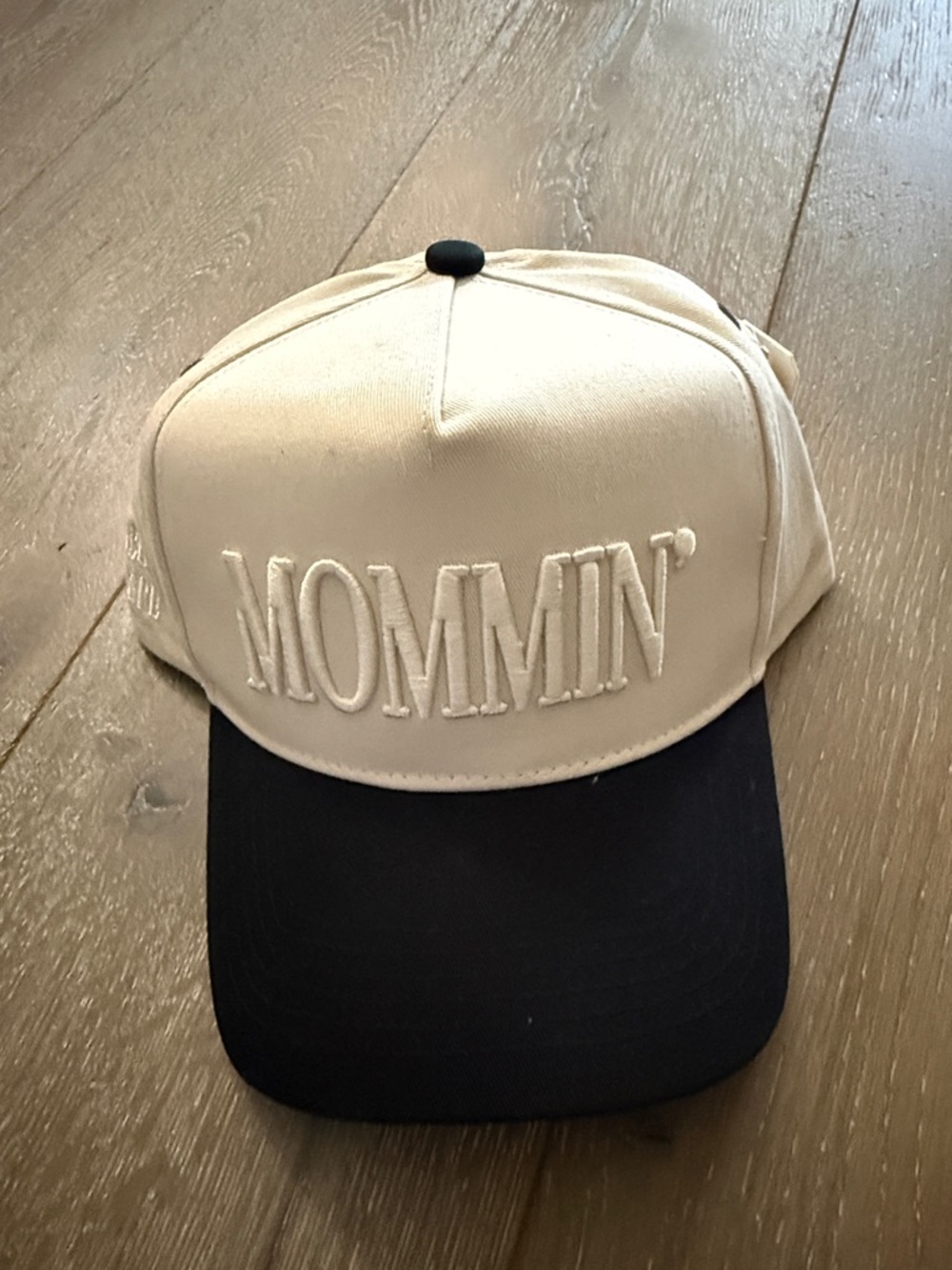 Altar'd State Cream and Black 'MOMMIN'' Baseball Cap